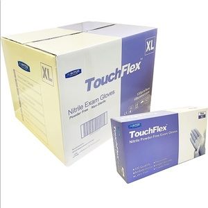 Intco TouchFlex Blue Nitrile Exam Gloves Case of 1000